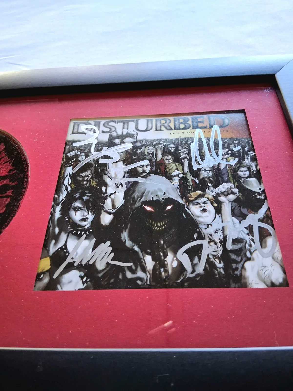 Disturbed Complete Group Ten Thousand Fists Signed CD Cover, image 2