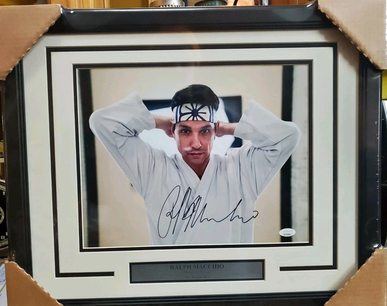 Ralph Macchio — NICE FRAMED & MATTED Ralph Macchio Autographed 11x14 Photo "Karate Kid" JSA COA