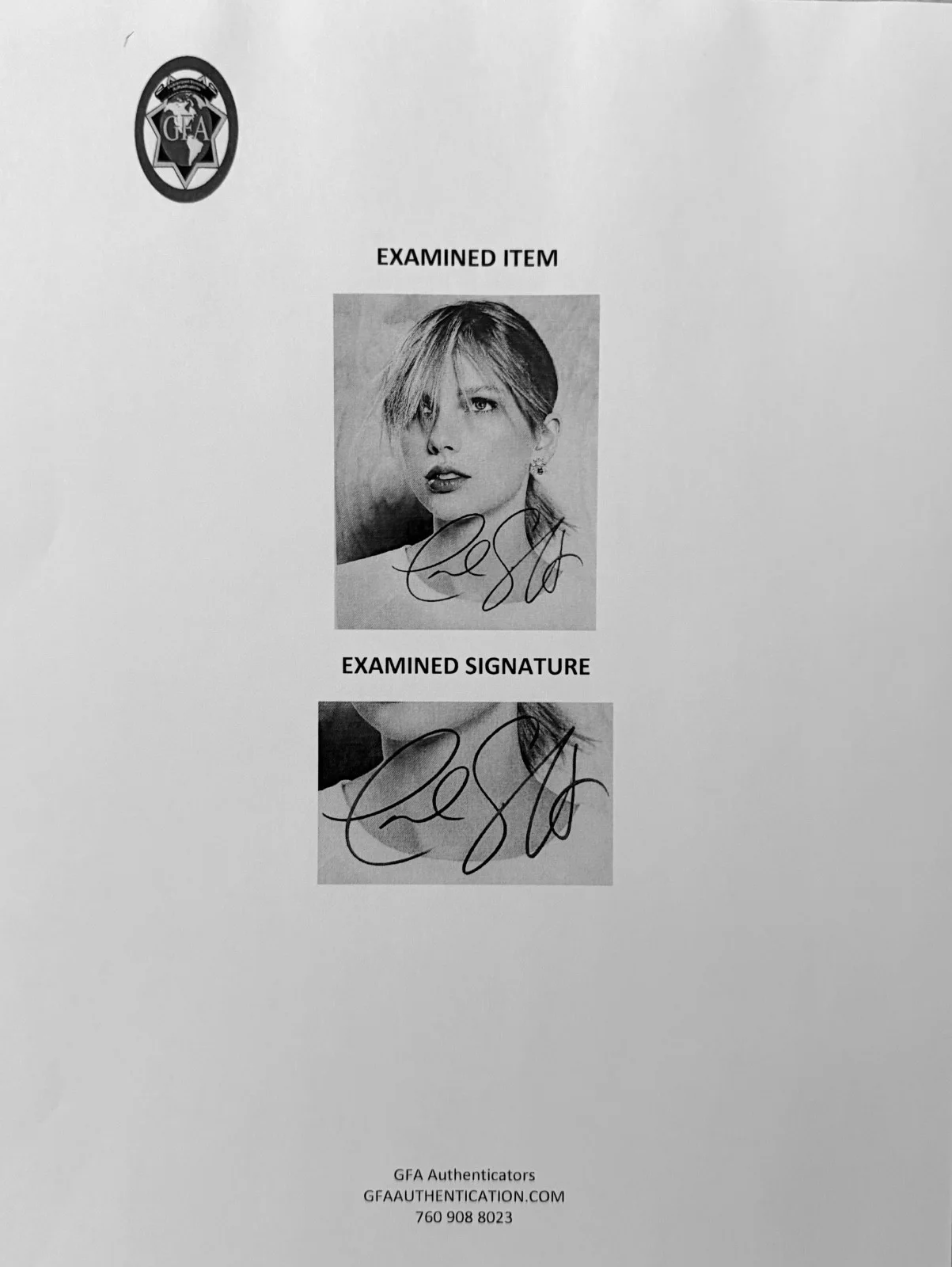 Taylor Swift Signed 8x10 Photo w COA Autographed Collectible Glamour Image, изображение 3