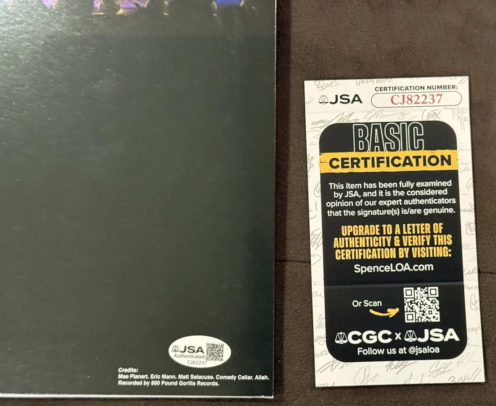 Mark Normand JSA Signed Cover Out To Lunch Vinyl Record Stand Up Comedian Comedy, изображение 3