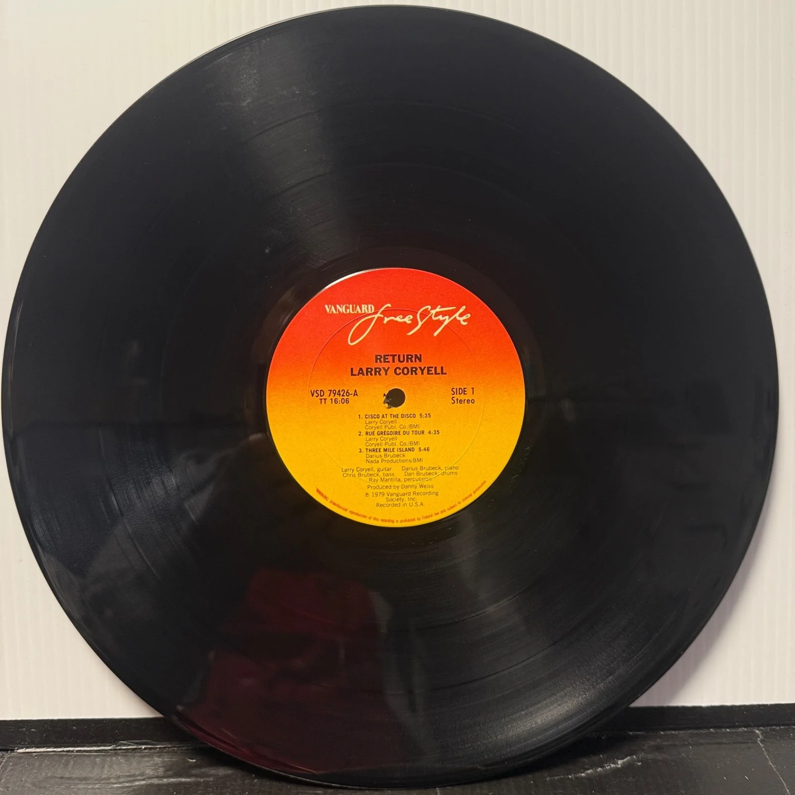 LARRY CORYELL "Return" AUTOGRAPHED BY LARRY usa VINYL album VSD 79426 VG+, image 4