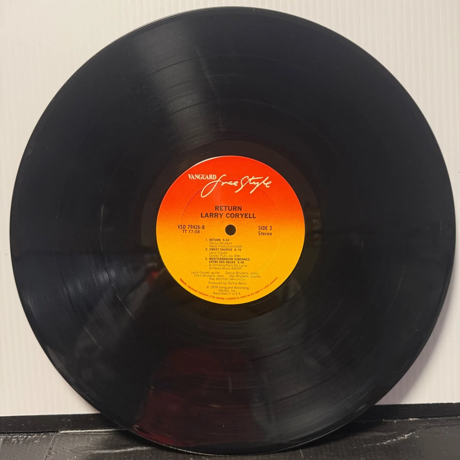 LARRY CORYELL "Return" AUTOGRAPHED BY LARRY usa VINYL album VSD 79426 VG+, image 5