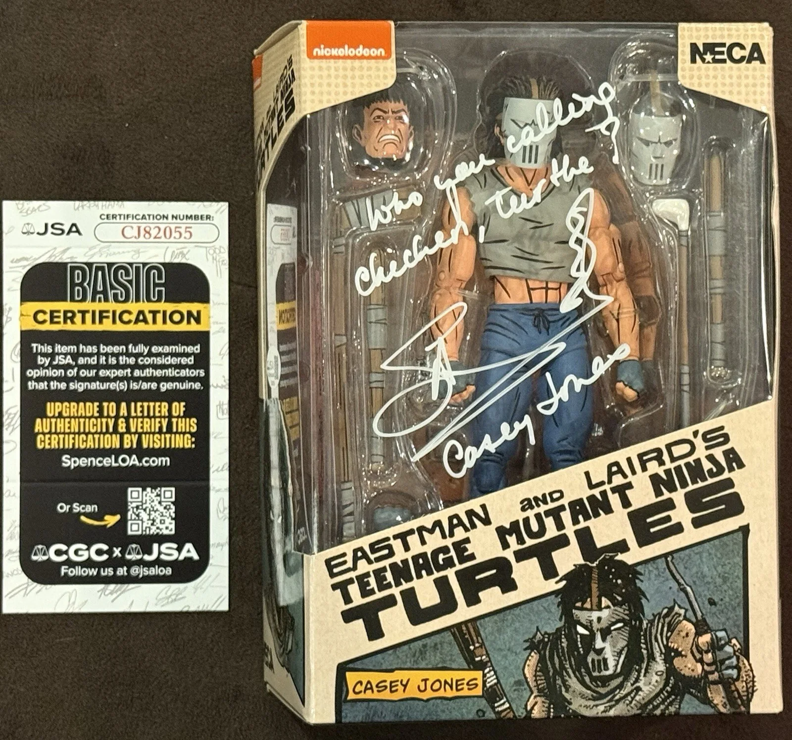 Stephen Amell — Stephen Amell Signed Inscription CaseyJones Ninja Turtles Nickelodeon Figure JSA