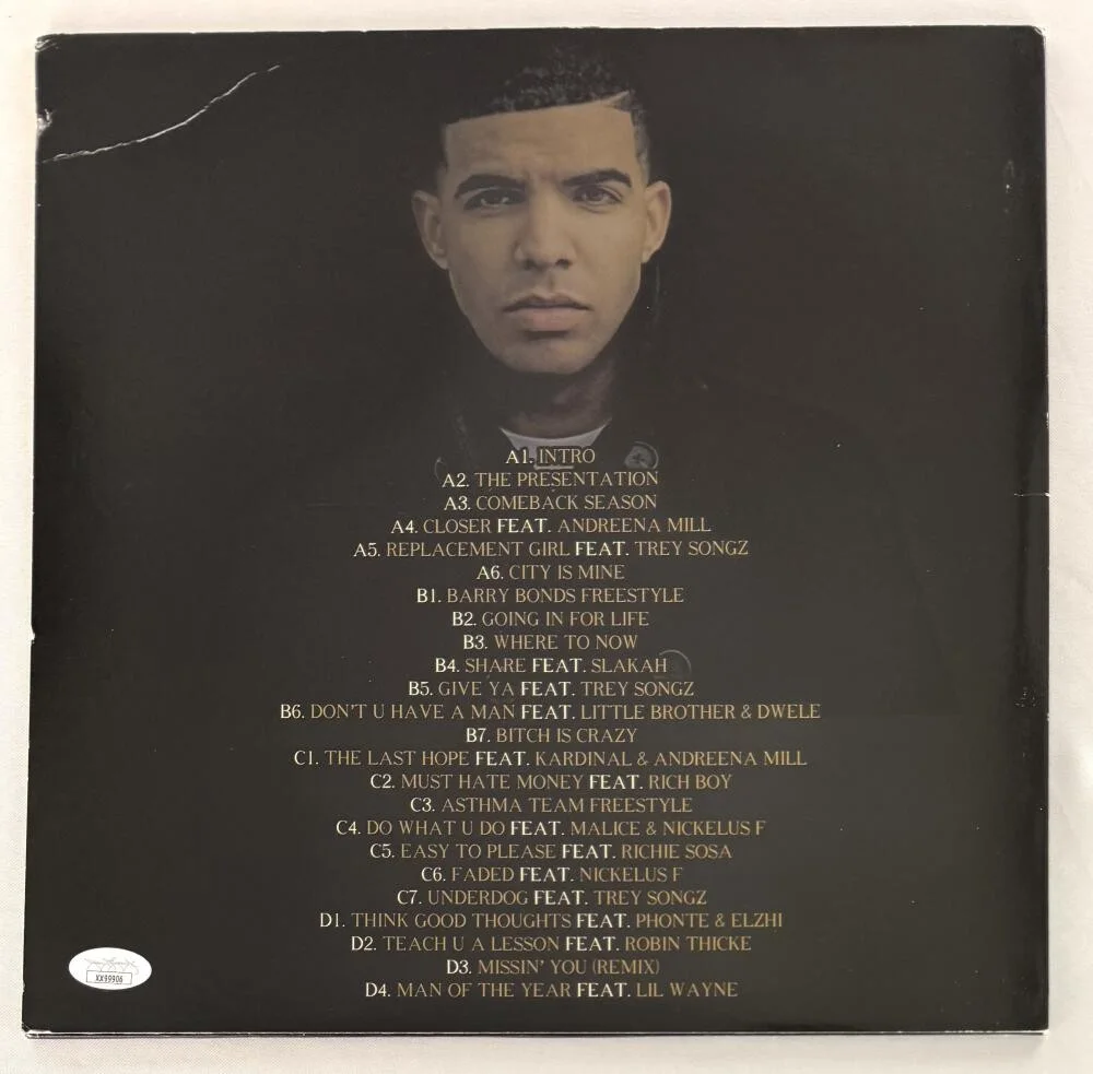 Drake — Aubrey Graham - Drake Signed Autograph Album Vinyl Record - Comeback Season JSA, image 2