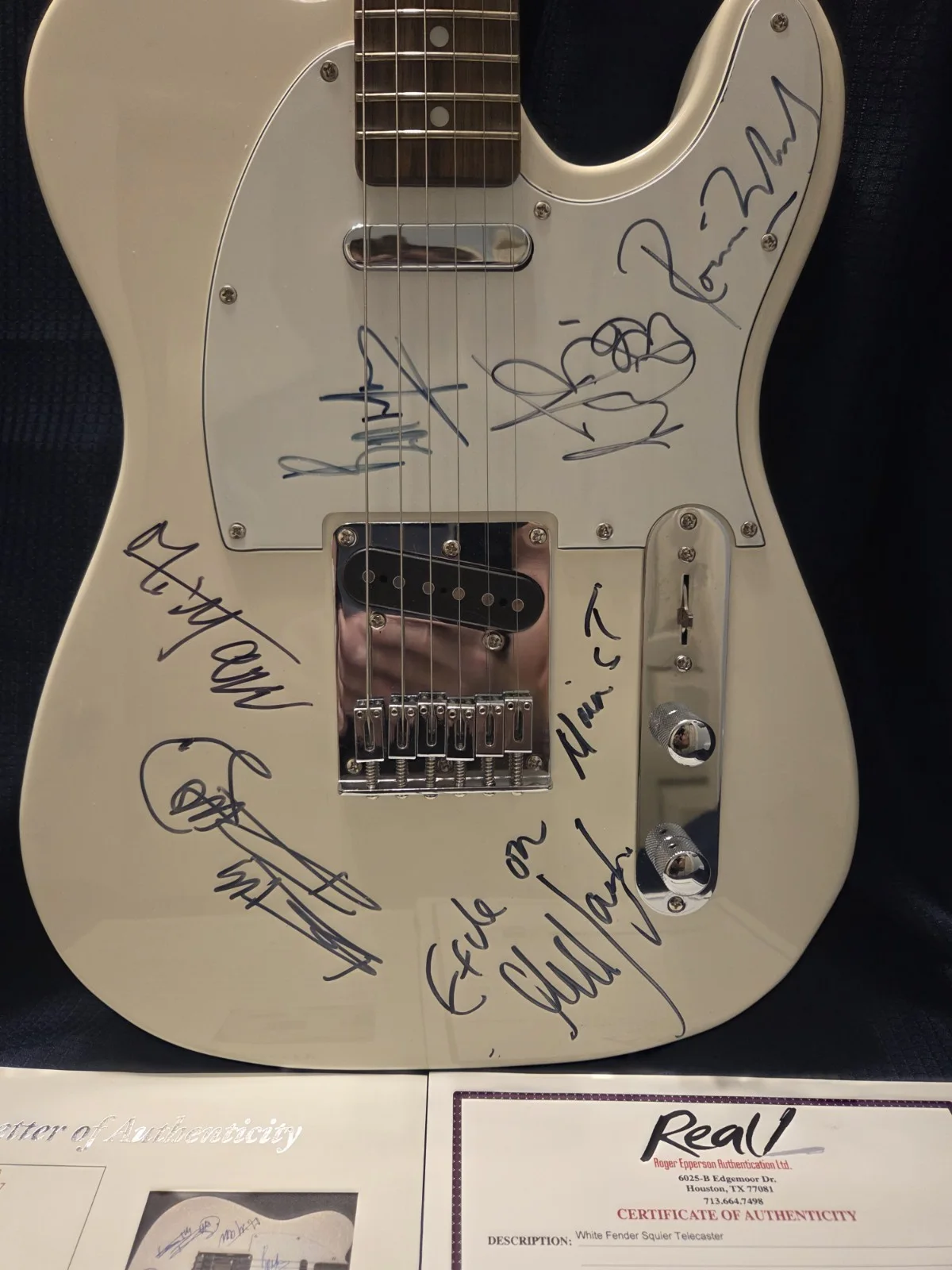 Autographed Rolling Stones Guitar/All 6...1 of A Kind!!!/ JSA & Epperson Certs, image 2
