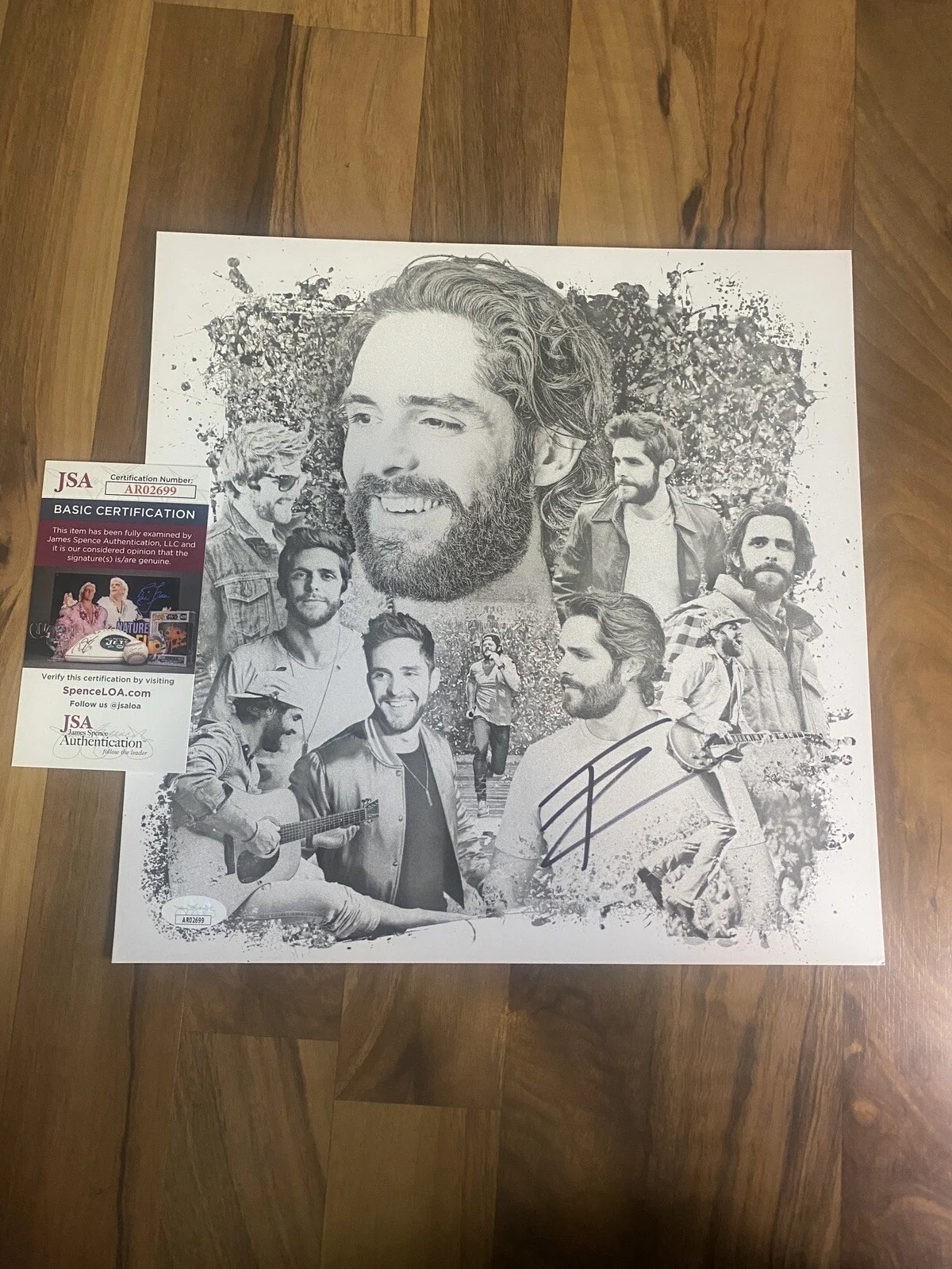 Thomas Rhett signed autographed 11x11 photo JSA/COA authentic autograph, image 2