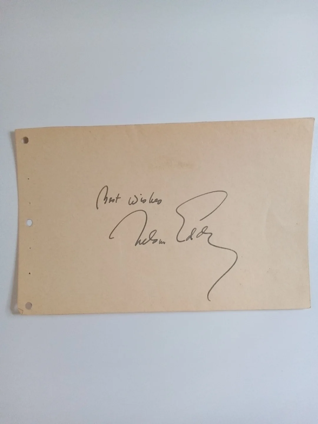 Nelson Eddy — Nelson Eddy Signed Cut JSA COA Autograph Classic Hollywood Singer-1 #, image 2