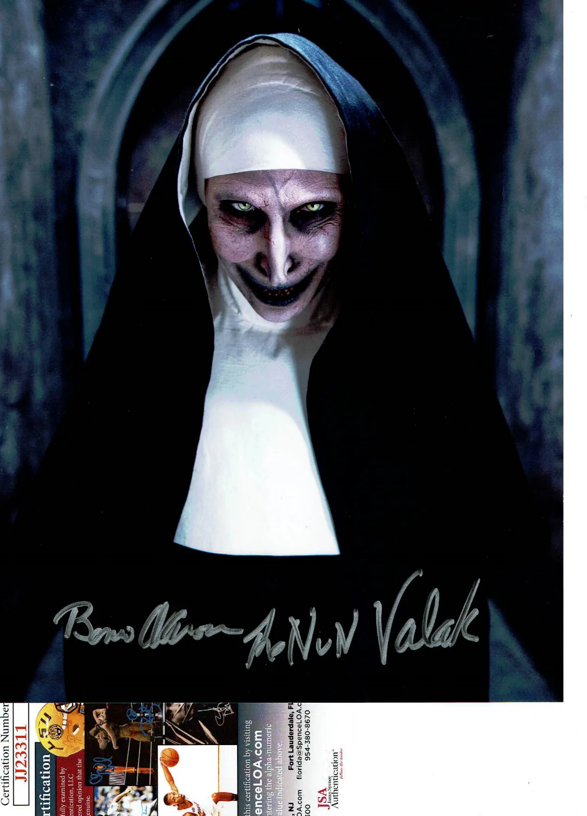 BONNIE AARONS — BONNIE AARONS autographed 8x10 color Photo THE NUN JSA Certified