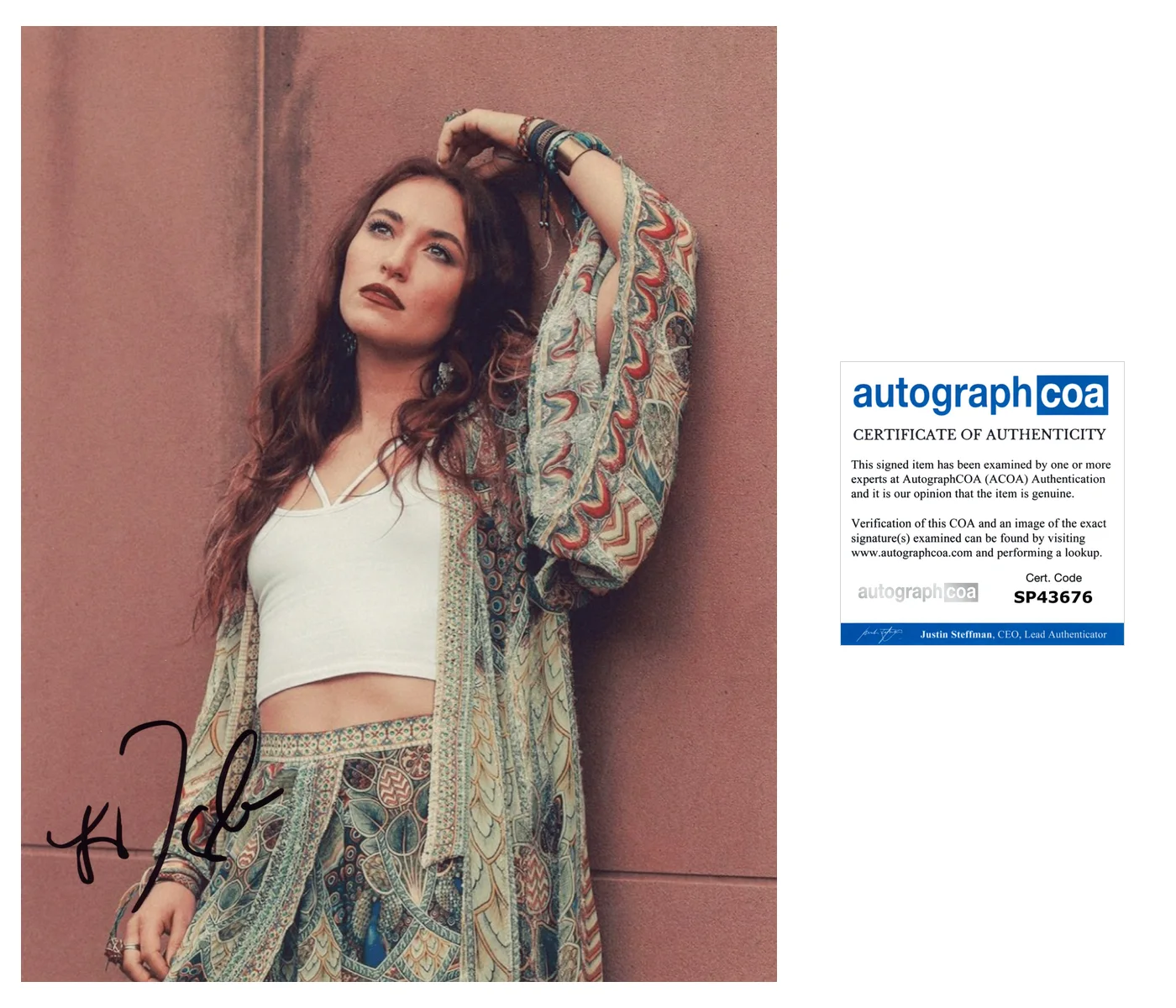 LAUREN DAIGLE SIGNED BEHOLD LOOK UP CHILD 8x10 PHOTO w/EXACT PROOF AUTOGRAPH COA, image 2