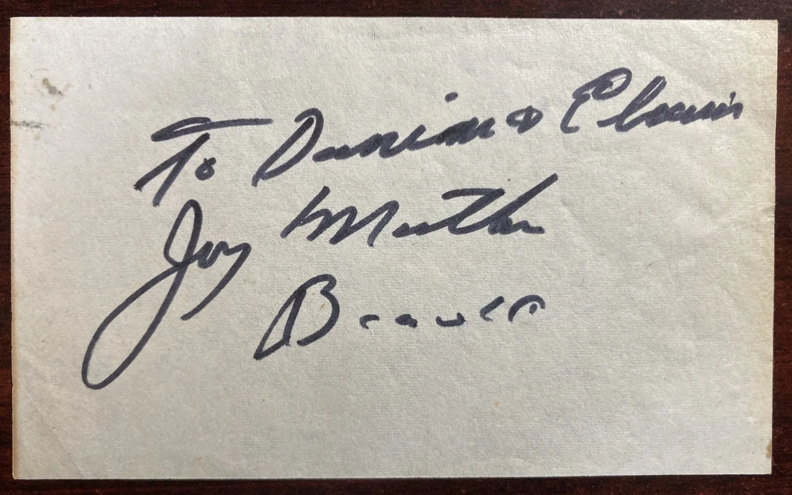 Jerry Mathers — JERRY MATHERS-Leave It To Beaver-Autograph Signature-3x5