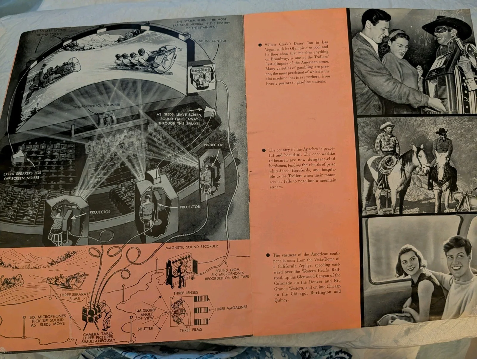 1955 Cinerama Holiday Souvenir Brochure – London Casino Programme 1950s Film, изображение 4