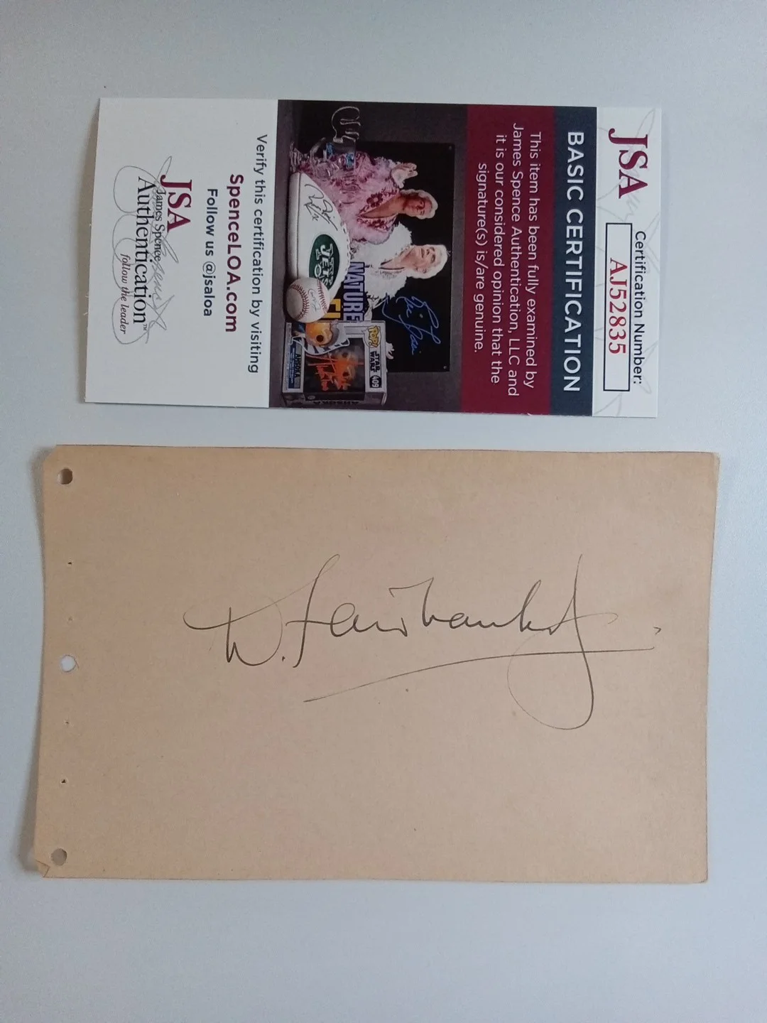 Douglas Fairbanks Jr — Douglas Fairbanks Jr Signed Cut JSA COA Autograph Hollywood Actor -1 #