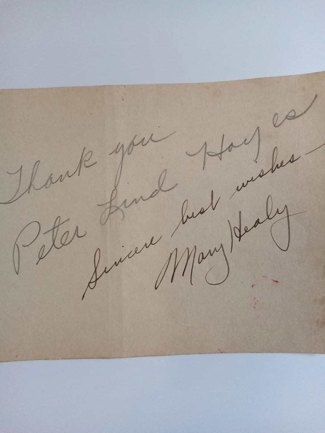 Peter Lind Hayes — Peter Lind Hayes & Mary Healy Signed Cut JSA COA Autograph Entertainers-1 #, image 2