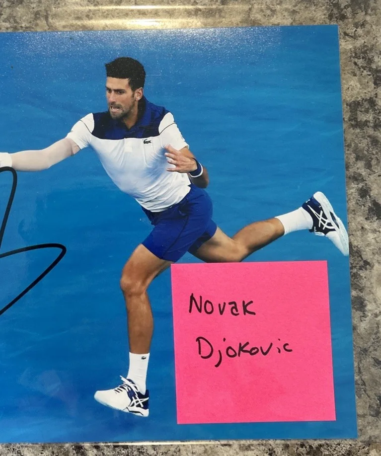 Novak — Photo 8x10 Autograph Novak Djokovic Signed Photo 8x10 Tennis Autographed #4 BLUE, изображение 3