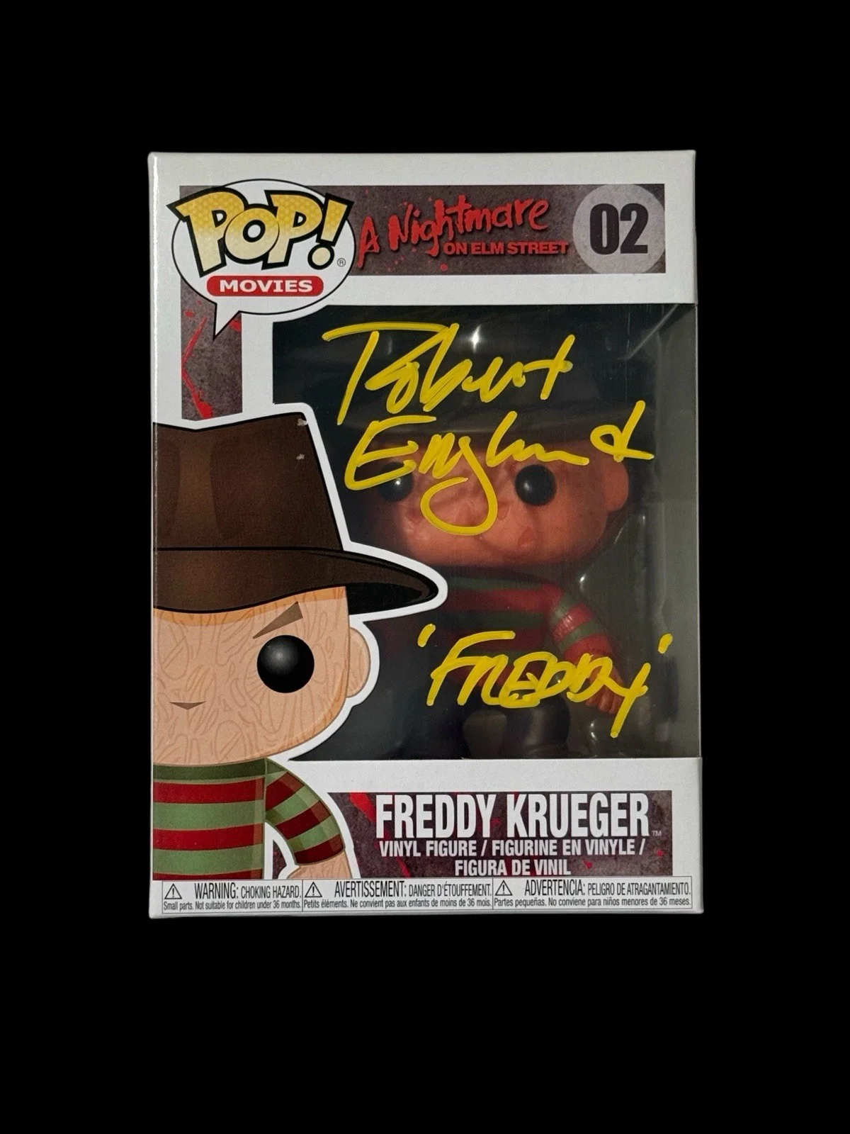Robert Englund — ROBERT ENGLUND SIGNED FREDDY KRUEGER NIGHTMARE FUNKO INSC. “FREDDY” BAS + PROOF, image 2