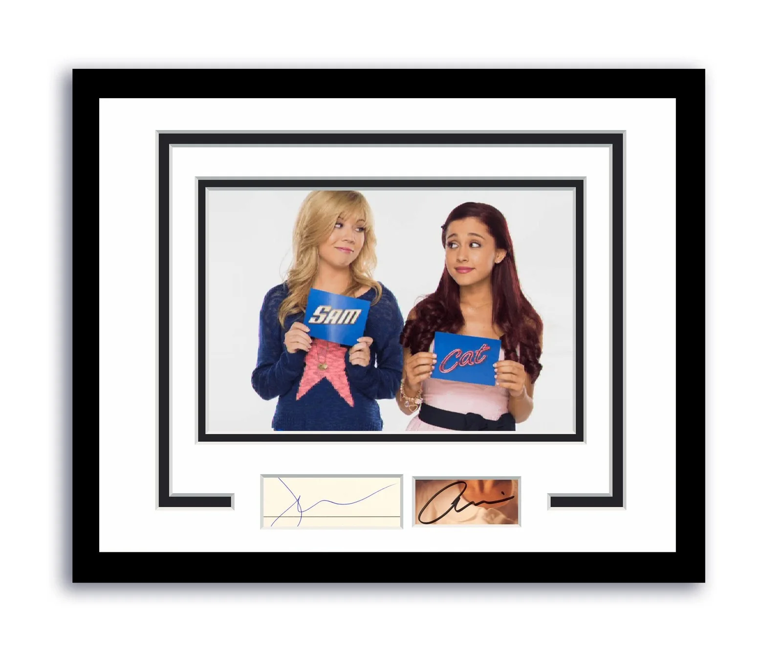 Ariana Grande, Jennette McCurdy — Sam & Cat Jennette McCurdy Ariana Grande Autographed 11x14 Framed Photo ACOA