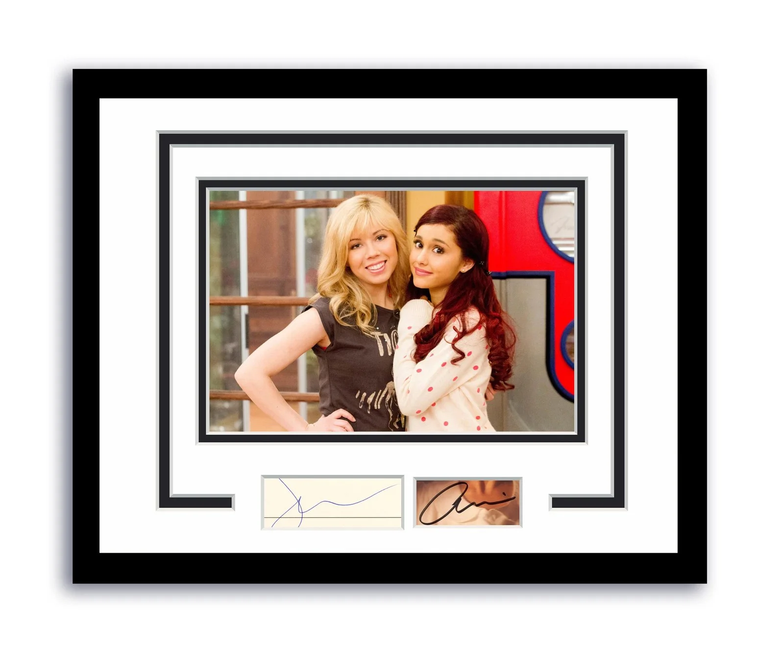 Ariana Grande, Jennette McCurdy — Sam & Cat Jennette McCurdy Ariana Grande Autographed 11x14 Framed Photo ACOA