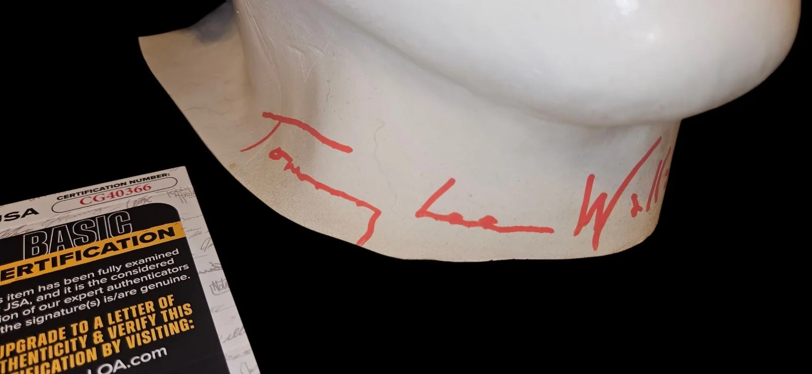 NICK CASTLE, TOMMY LEE WALLACE — NICK CASTLE TOMMY LEE WALLACE SIGNED MICHAEL MYERS MASK HALLOWEEN AUTOGRAPH JSA, image 4