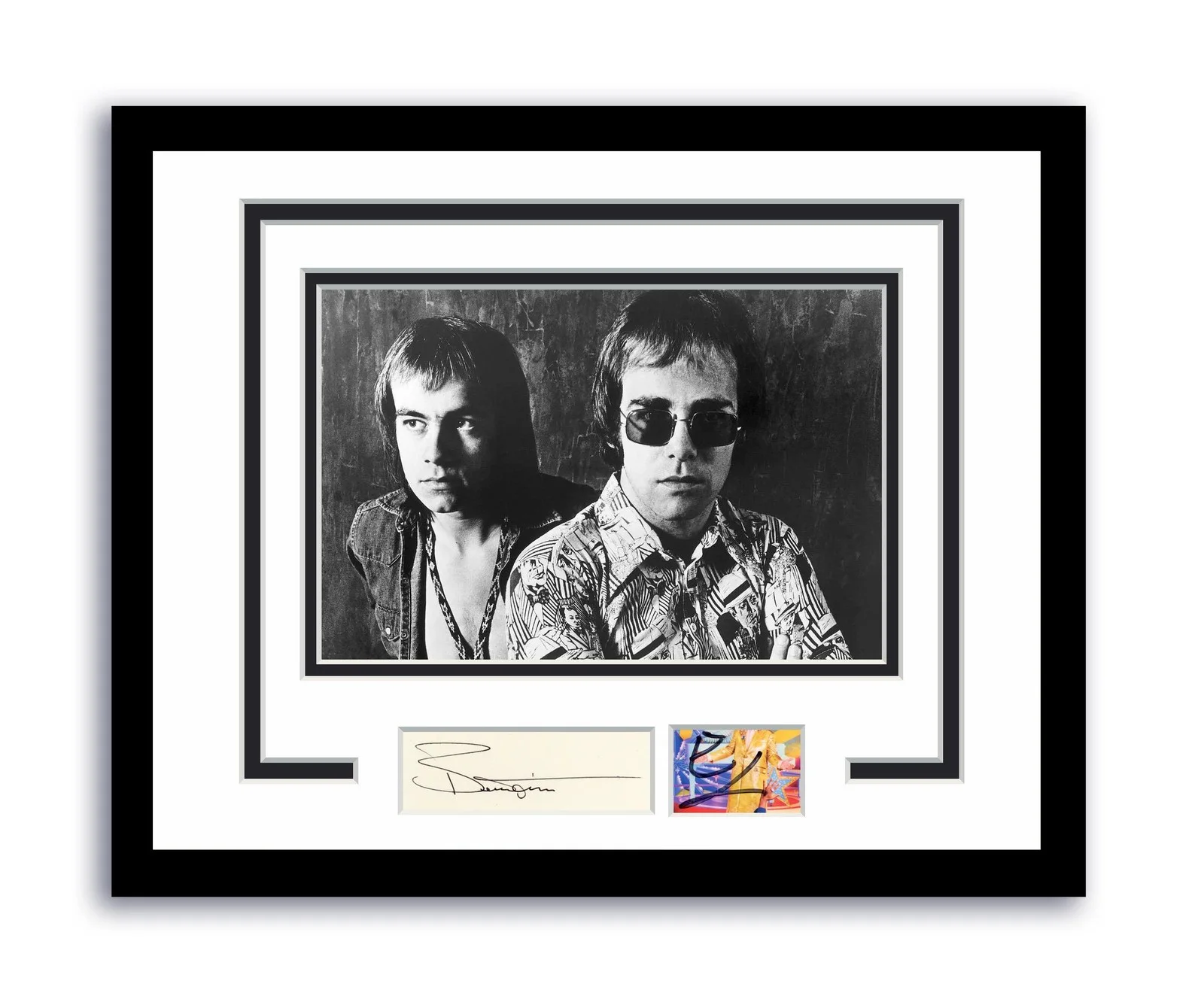 Bernie Taupin, Elton John — Elton John & Bernie Taupin Autographed Signed 11x14 Framed Photo ACOA