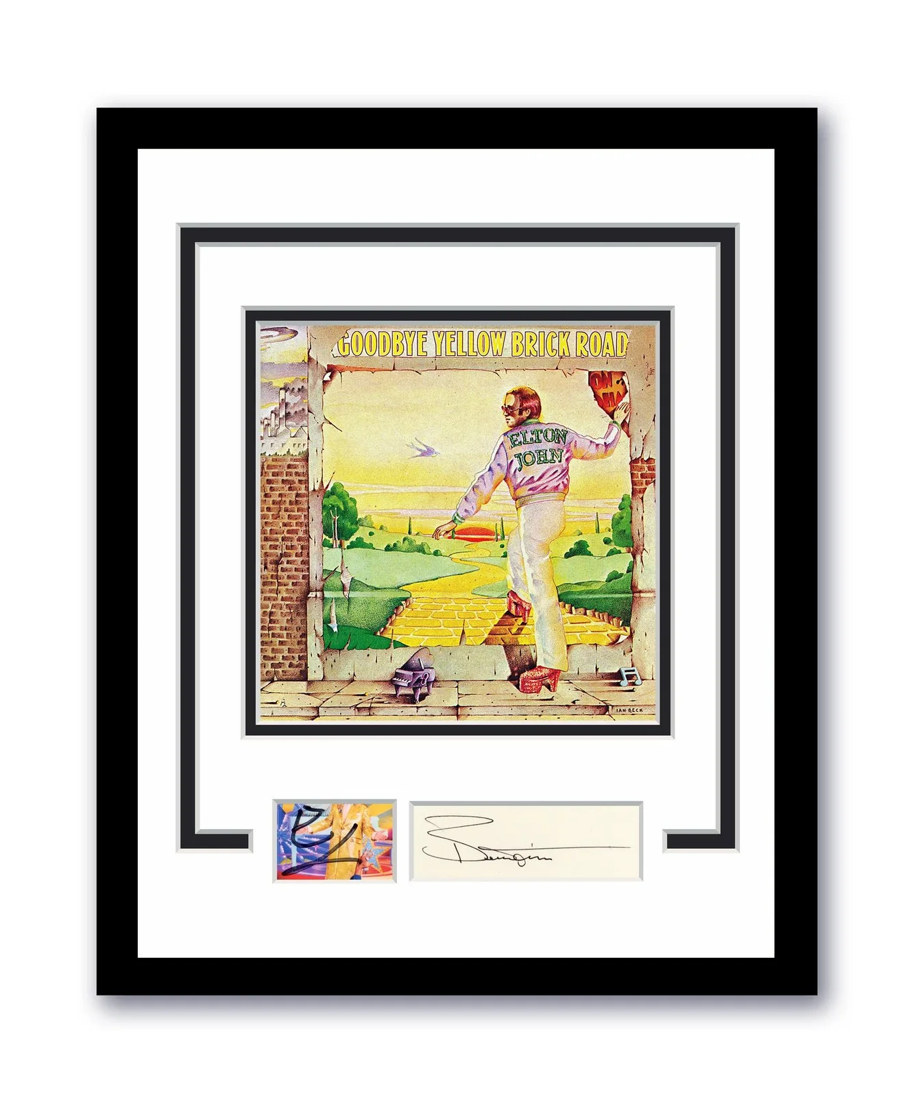 Bernie Taupin, Elton John — Elton John & Bernie Taupin Autographed Signed 11x14 Framed Photo ACOA