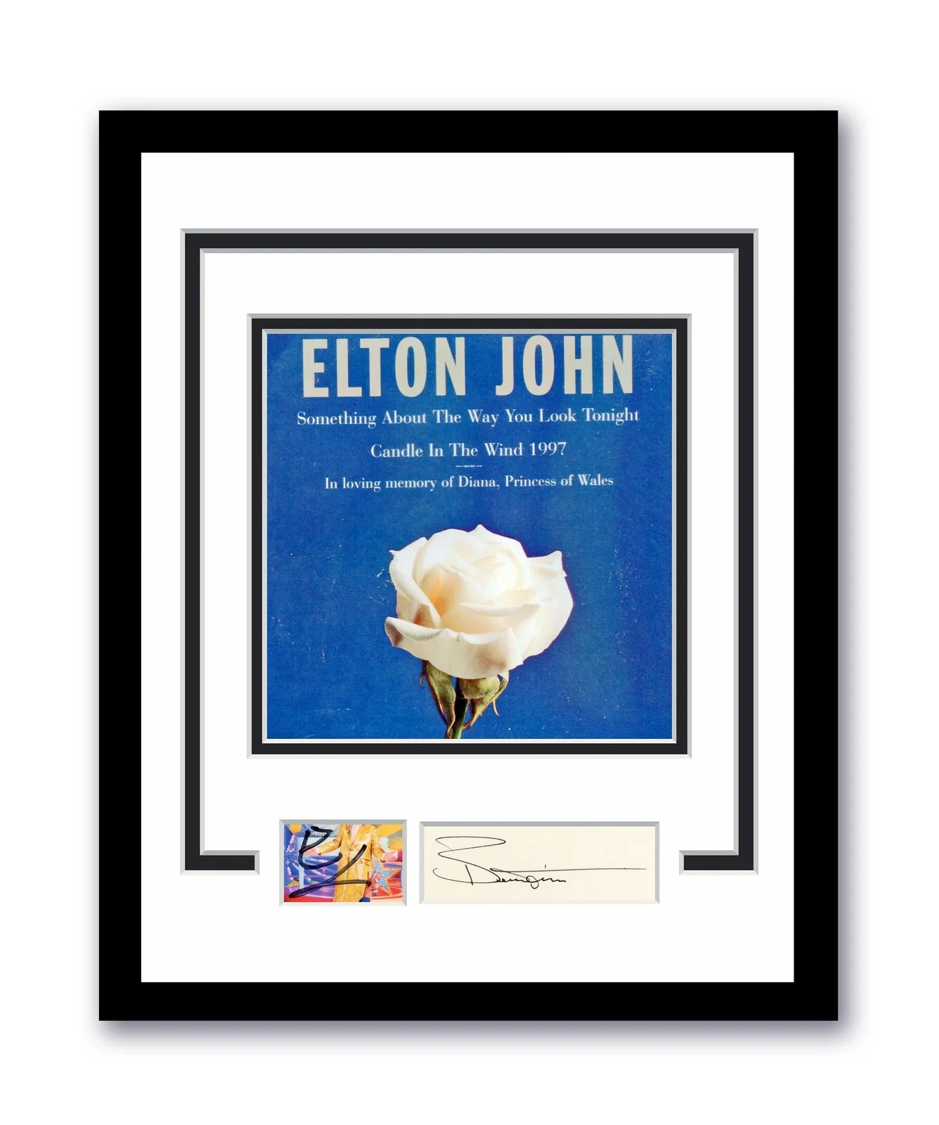 Bernie Taupin, Elton John — Elton John & Bernie Taupin Autographed Signed 11x14 Framed Photo ACOA