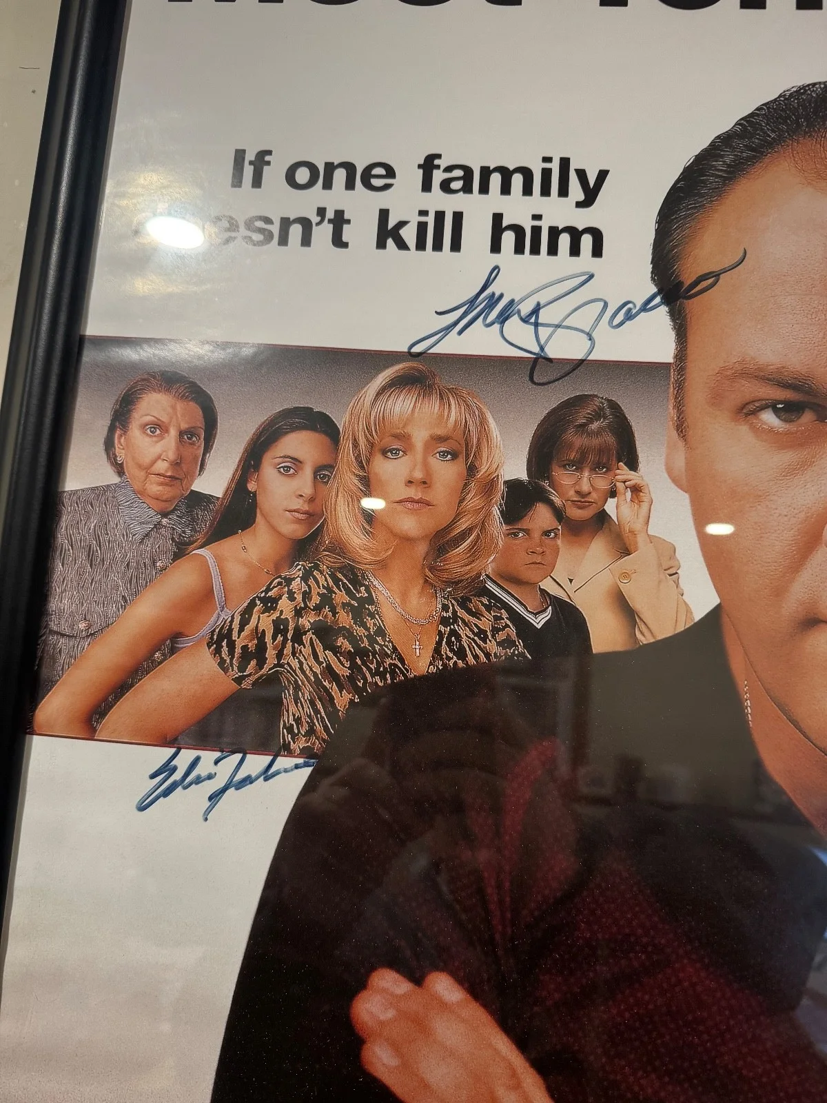 james gandolfini — James Gandolfini Autographed The Sopranos Season 1 HBO Poster 27x40 Framed, изображение 4