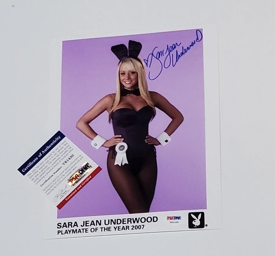 Sara J. Underwood — Sara Jean Underwood Signed 8 x 10 Photo PSA DNA Playboy
