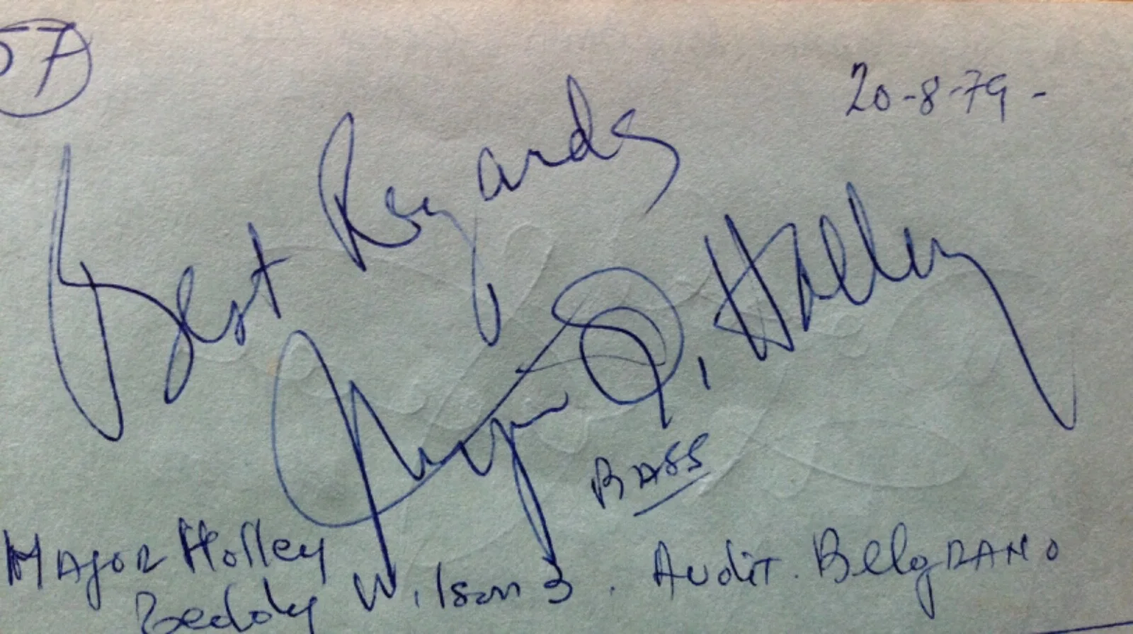 JAZZ SIGNED PAGE: MAJOR HOLLEY/WOODY HERMAN/FRANK TIBERI/BOB BELDEN/NELSON HINDS, изображение 5