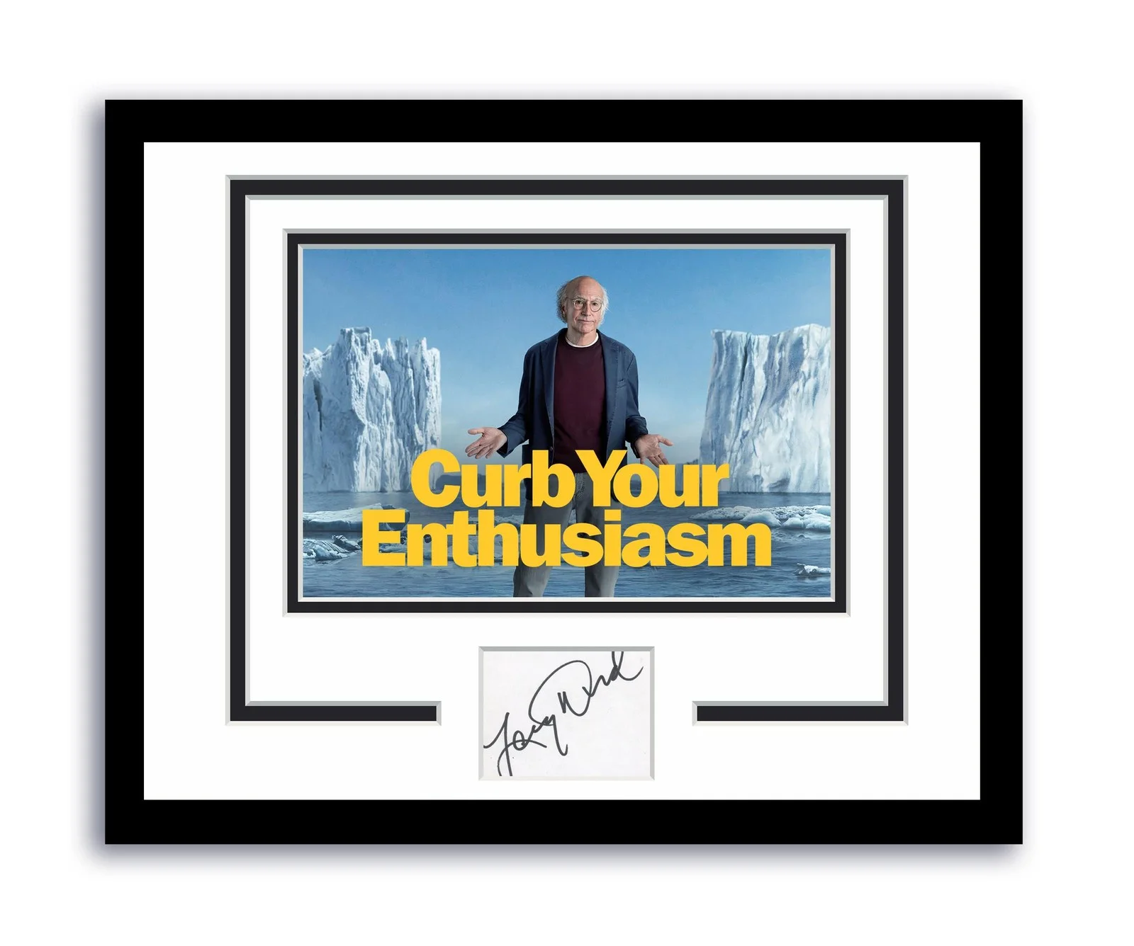 Larry David — Larry David Autographed Signed 11x14 Framed Photo Curb Your Enthusiasm ACOA