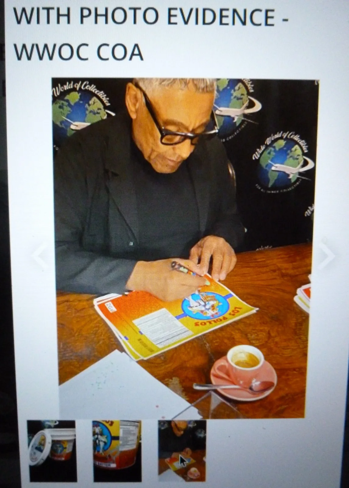Giancarlo Esposito — Giancarlo Esposito Signed "Gus" Los Pollos Hermanos Label W/WWOC -COA&Photo..., изображение 2