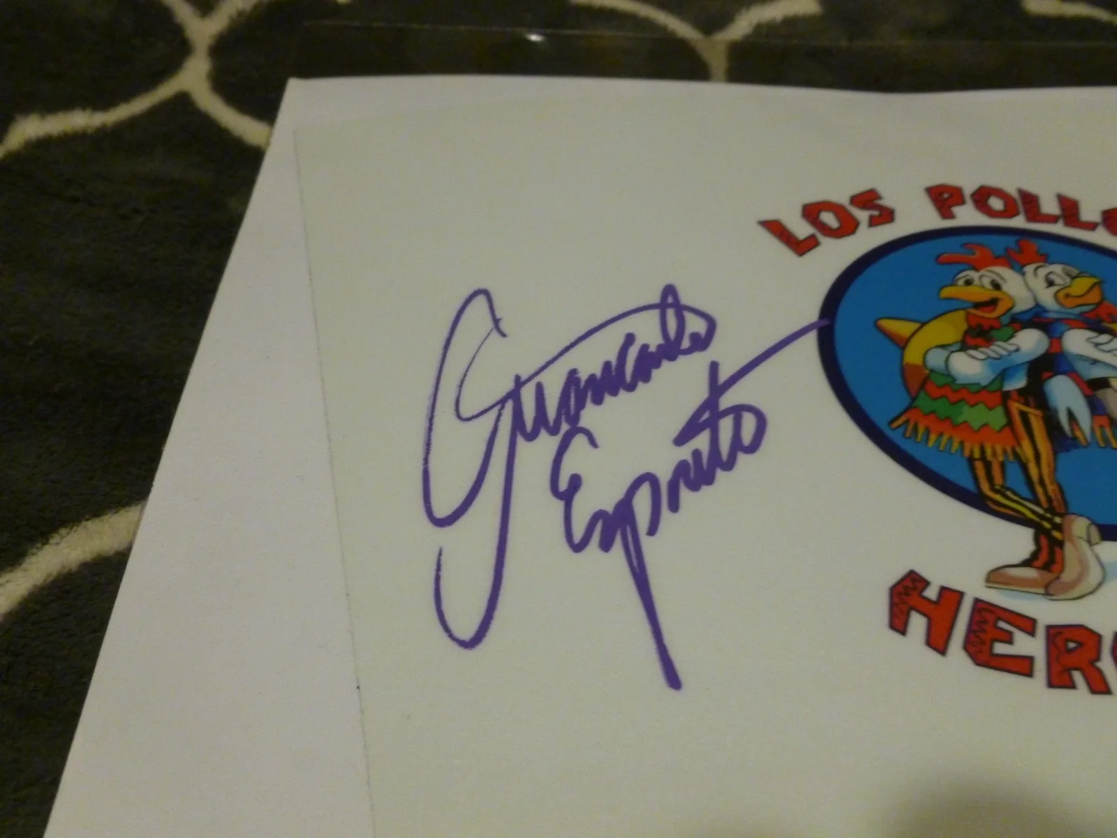 Giancarlo Esposito — Giancarlo Esposito Signed "Gus" Los Pollos Hermanos Label W/WWOC -COA&Photo..., изображение 4