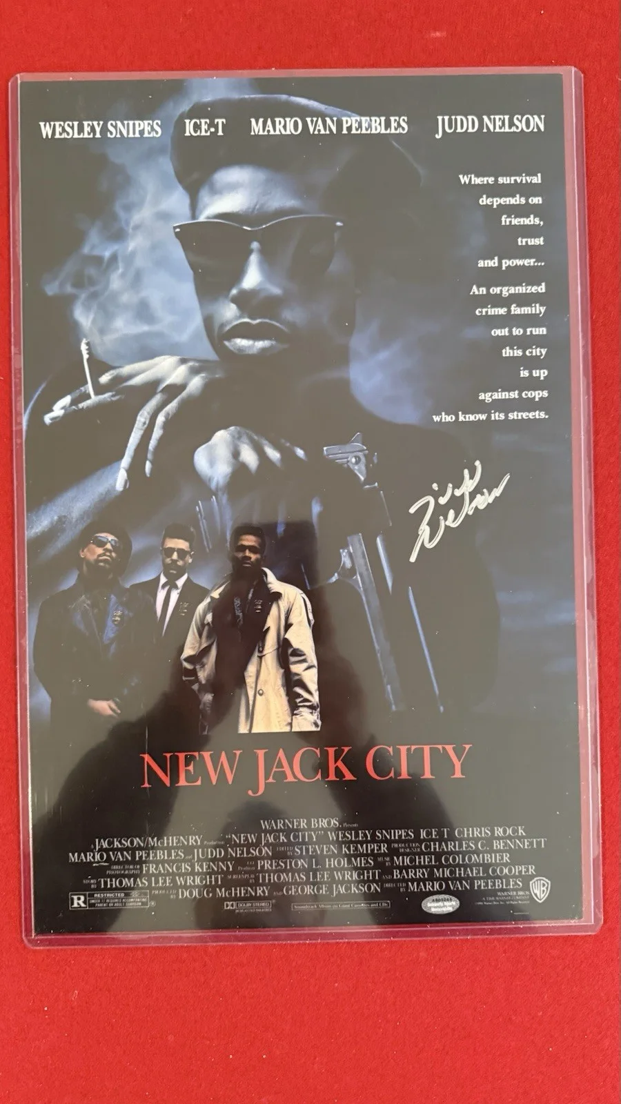 Judd Nelson — Judd Nelson Signed "New Jack City" 11x17 Movie Poster (Schwartz)