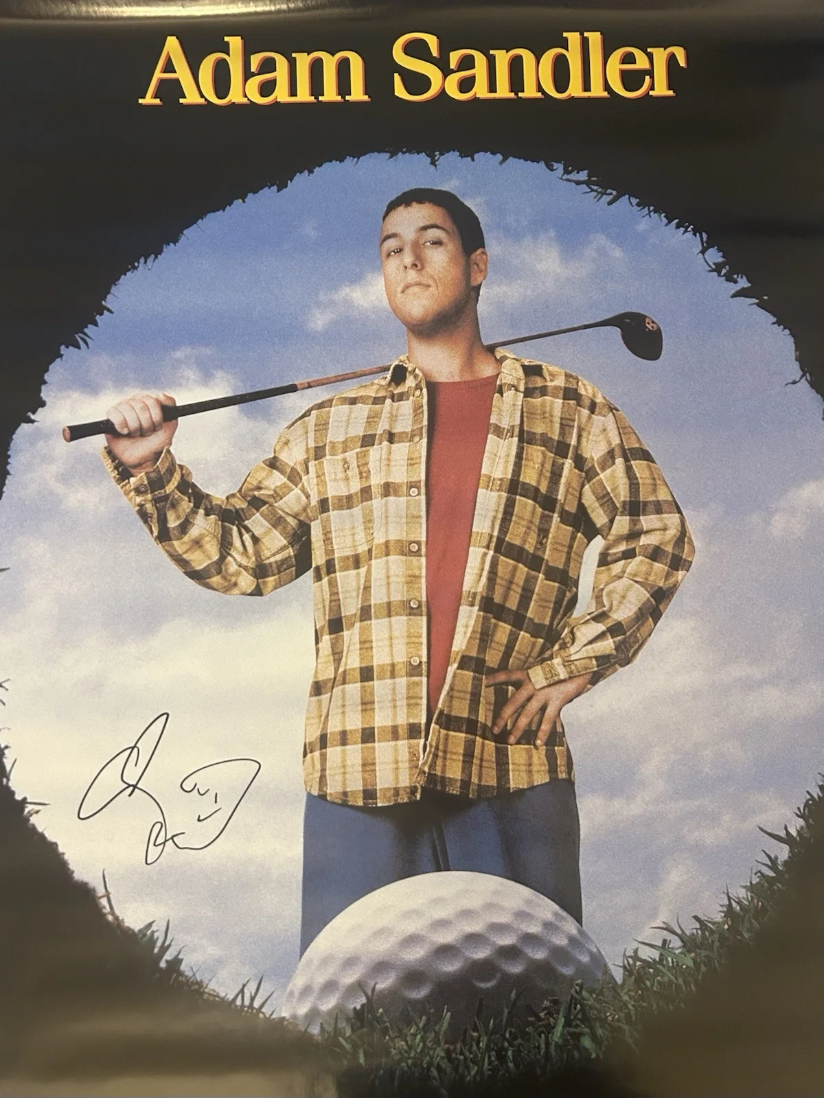 Adam Sandler — Adam Sandler Signed 27x40 1996 Happy Gilmore Store Poster Autographed JSA COA, image 3