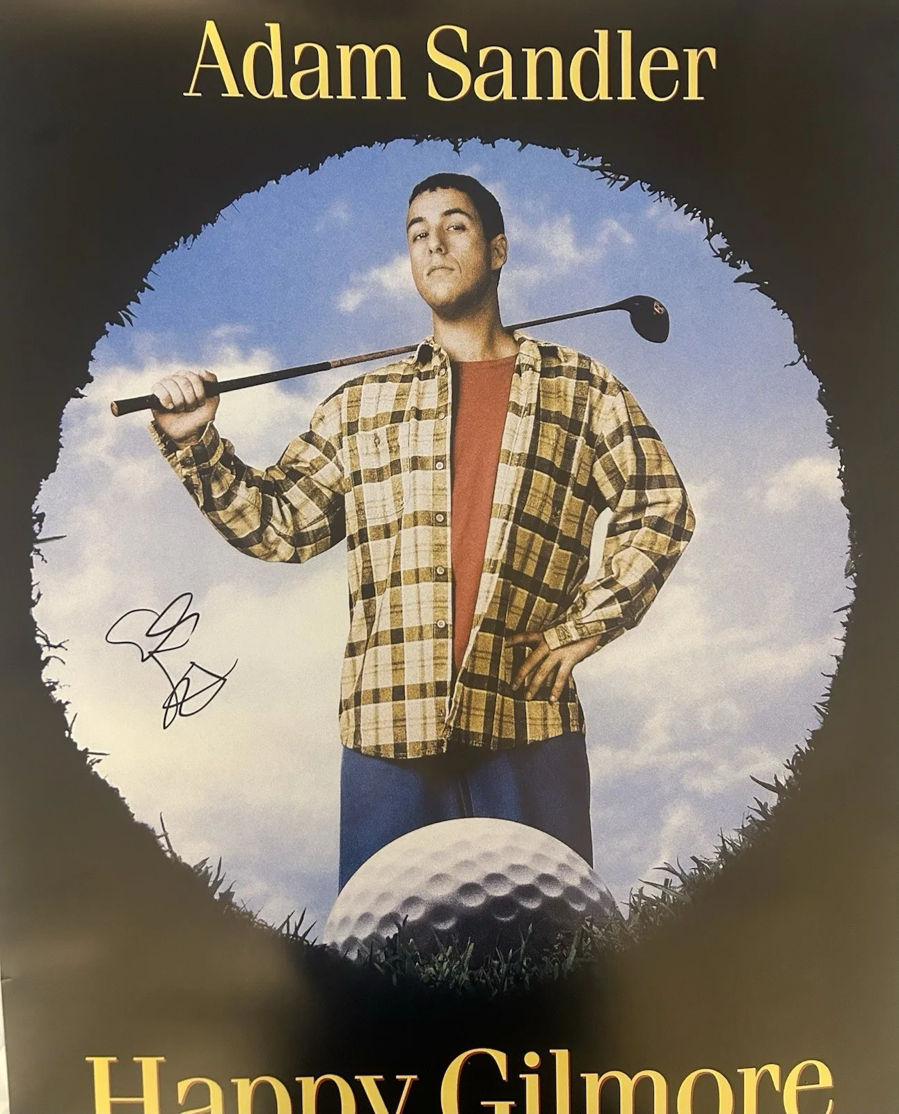 Adam Sandler — Adam Sandler Signed 27x40 Happy Gilmore Poster Autographed JSA COA, image 3