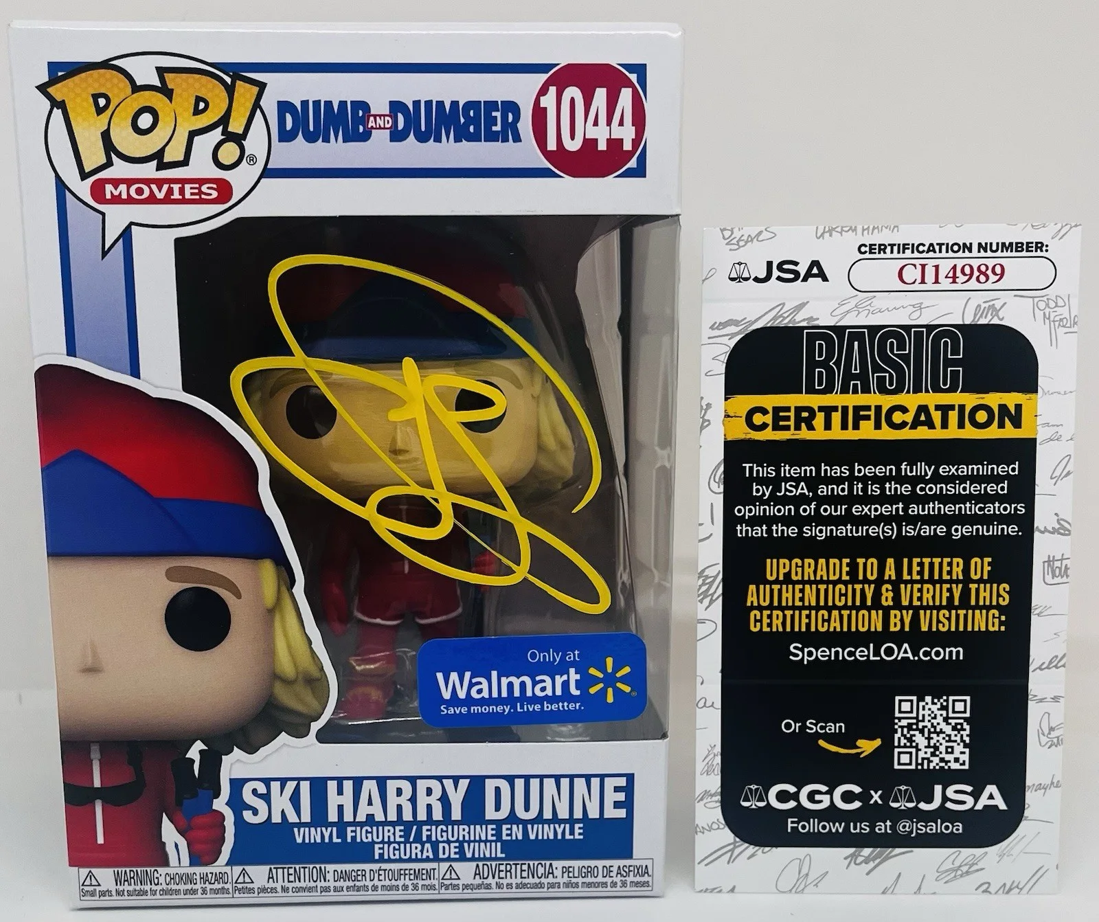 JEFF DANIELS — JEFF DANIELS SIGNED HARRY DUNNE POP FUNKO FIGURE DUMB AND DUMBER MOVIE JSA COA