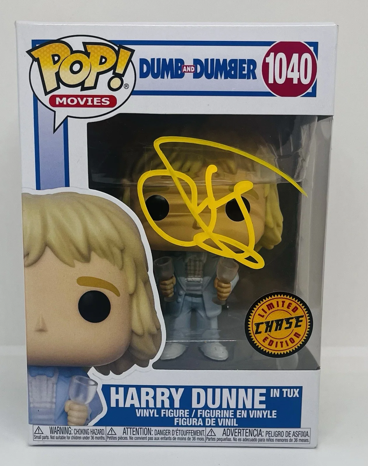 JEFF DANIELS — JEFF DANIELS SIGNED HARRY DUNNE CHASE POP FUNKO FIGURE DUMB AND DUMBER MOVIE JSA, изображение 2