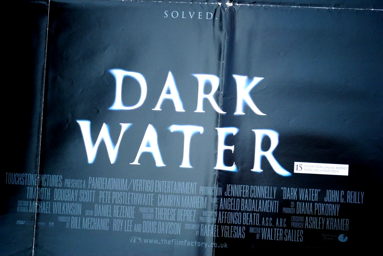 Jennifer CONNELLY in 2005 DARK WATER Original QUAD CINEMA FILM POSTER, изображение 2