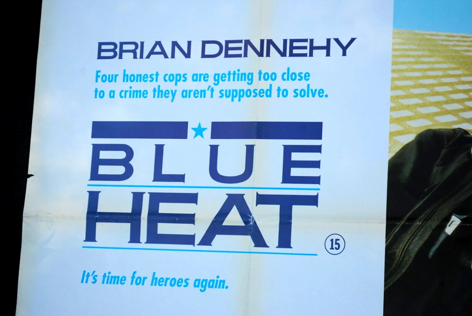 Brian DENNEHY & J. PANTOLIANO in 1990 BLUE HEAT Original QUAD CINEMA FILM POSTER, image 2