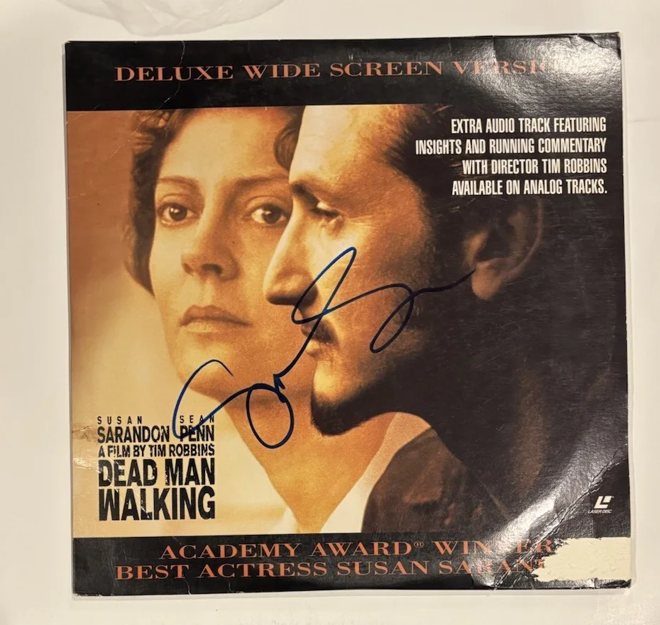 Susan Sarandon Dead Man Walking Signed Autographed Movie Laserdisc, изображение 2