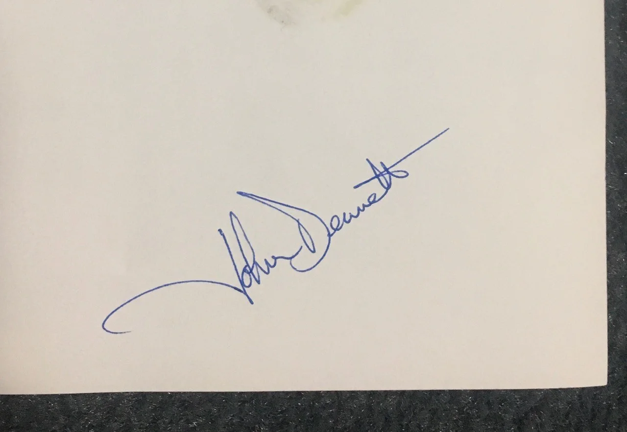 John Dennett — ELVIRA model kit 1988 ORIGINAL promo flyer! sculptor JOHN DENNETT AUTOGRAPHED!, изображение 4