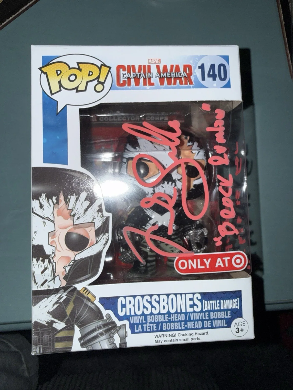 Frank Grillo — Frank Grillo Marvel Auto SIGNED Crossbones Exc Target Funko Pop W/ Quote & C.N.
