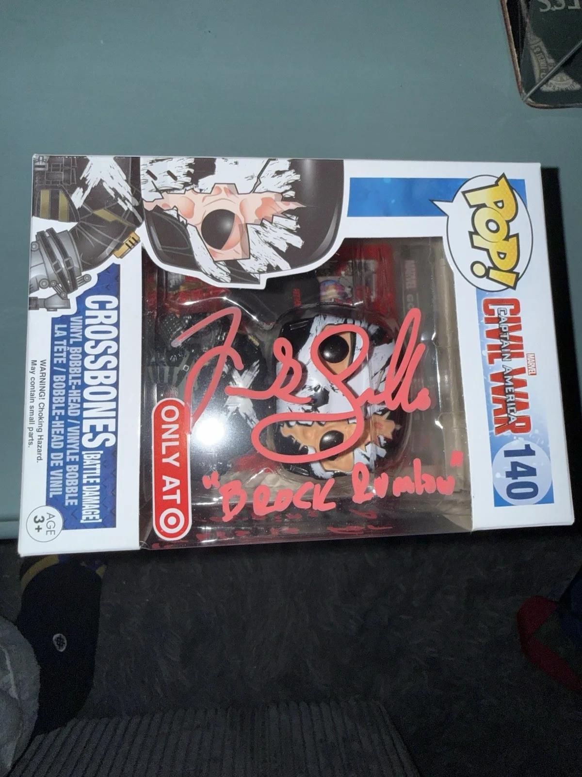 Frank Grillo — Frank Grillo Marvel Auto SIGNED Crossbones Exc Target Funko Pop W/ Quote & C.N., изображение 3