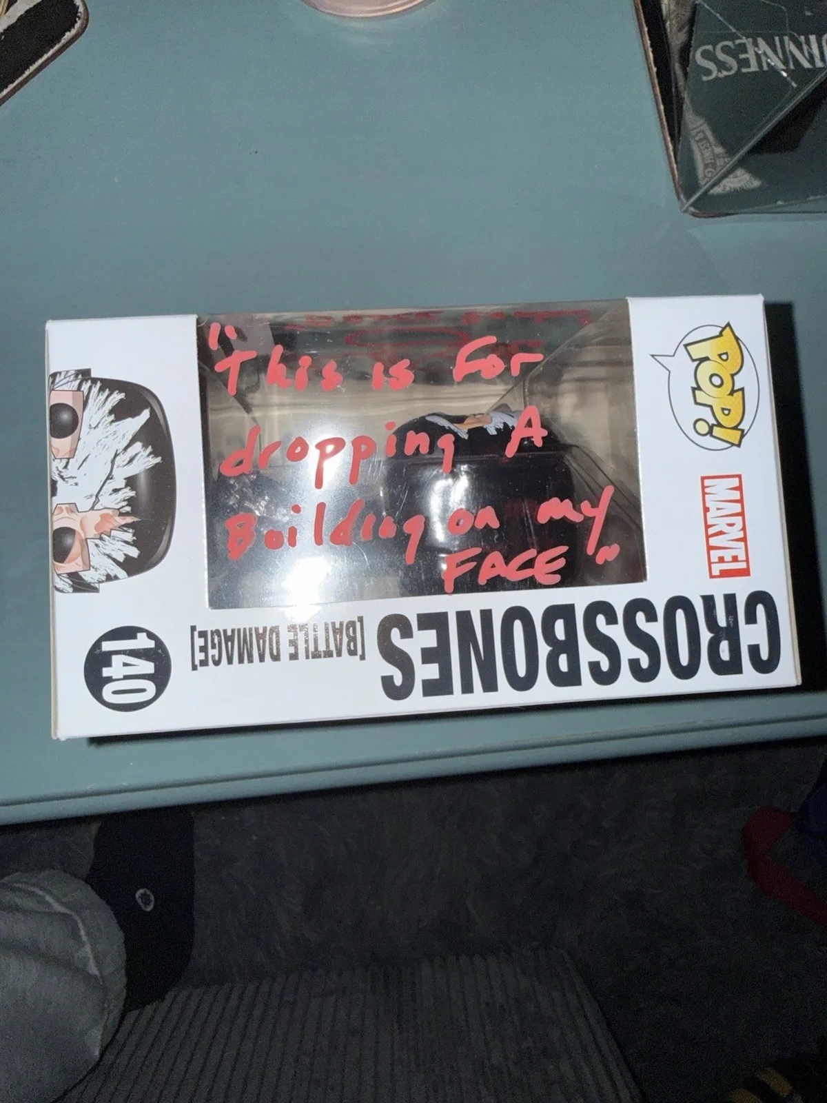 Frank Grillo — Frank Grillo Marvel Auto SIGNED Crossbones Exc Target Funko Pop W/ Quote & C.N., изображение 5