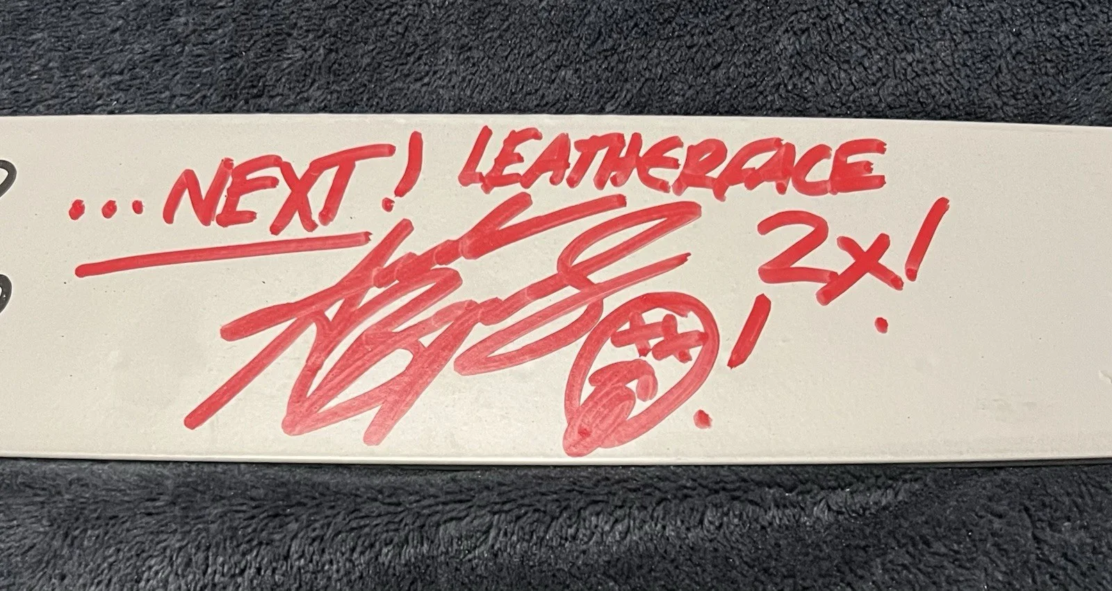 Bill Johnson & Andrew Bryniarski Leatherface Signed Chainsaw Bar, image 4