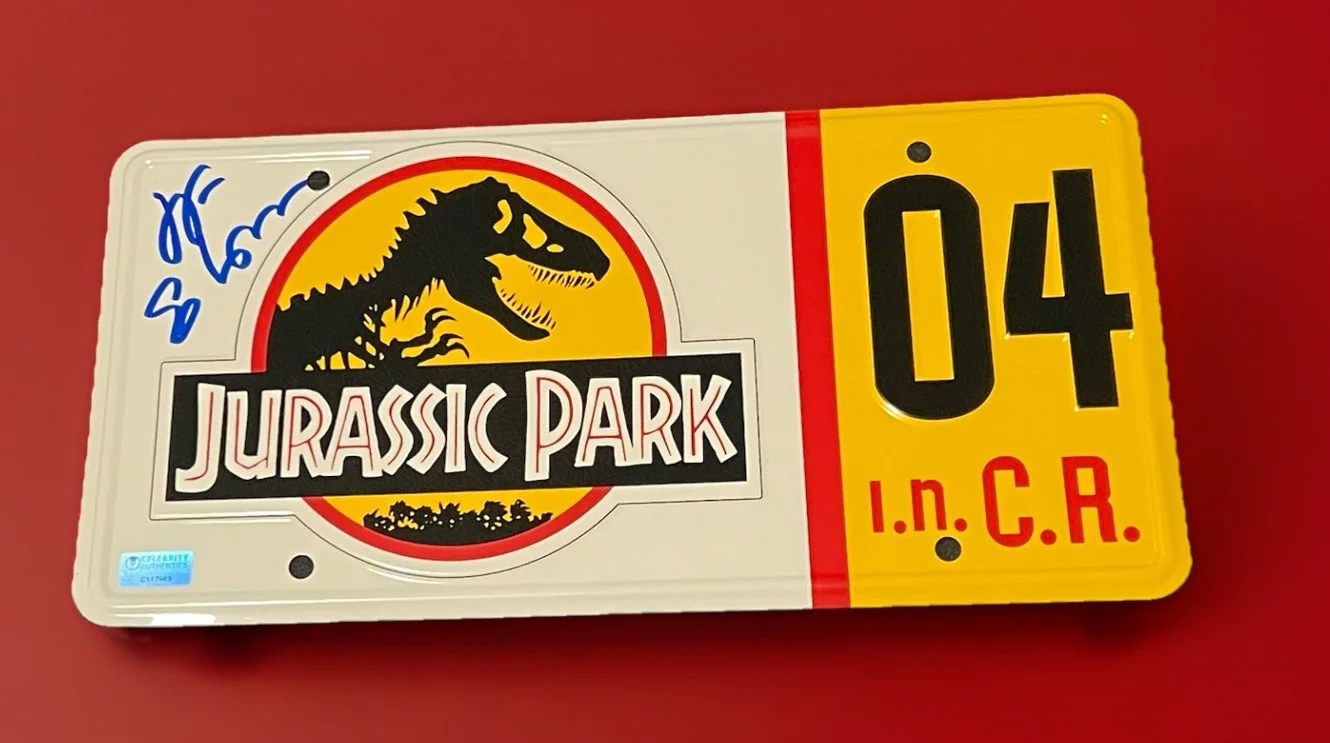 Jeff Goldblum — Jurassic Park Jeff Goldblum Signed License Plate Celebrity Authentics COA
