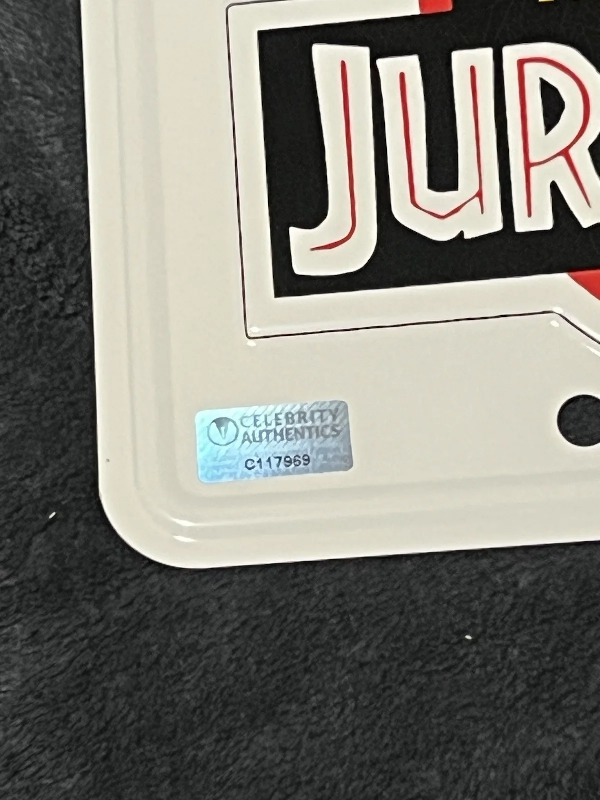 Jeff Goldblum — Jurassic Park Jeff Goldblum Signed License Plate Celebrity Authentics COA, изображение 3