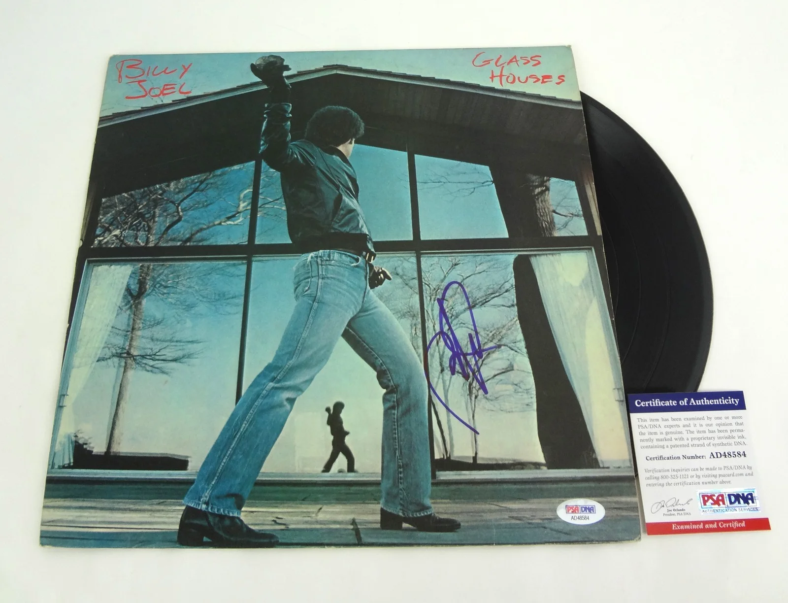 Billy Joel — Billy Joel Piano Man Signed Glass Houses Vinyl Record Album PSA/DNA COA