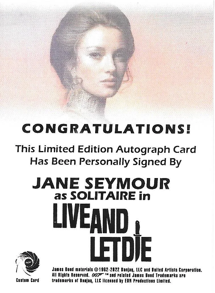 Jane Seymour 3 unsigned Custom Cards A Christmas Spark & 2- 007 Live and Let Die, image 5