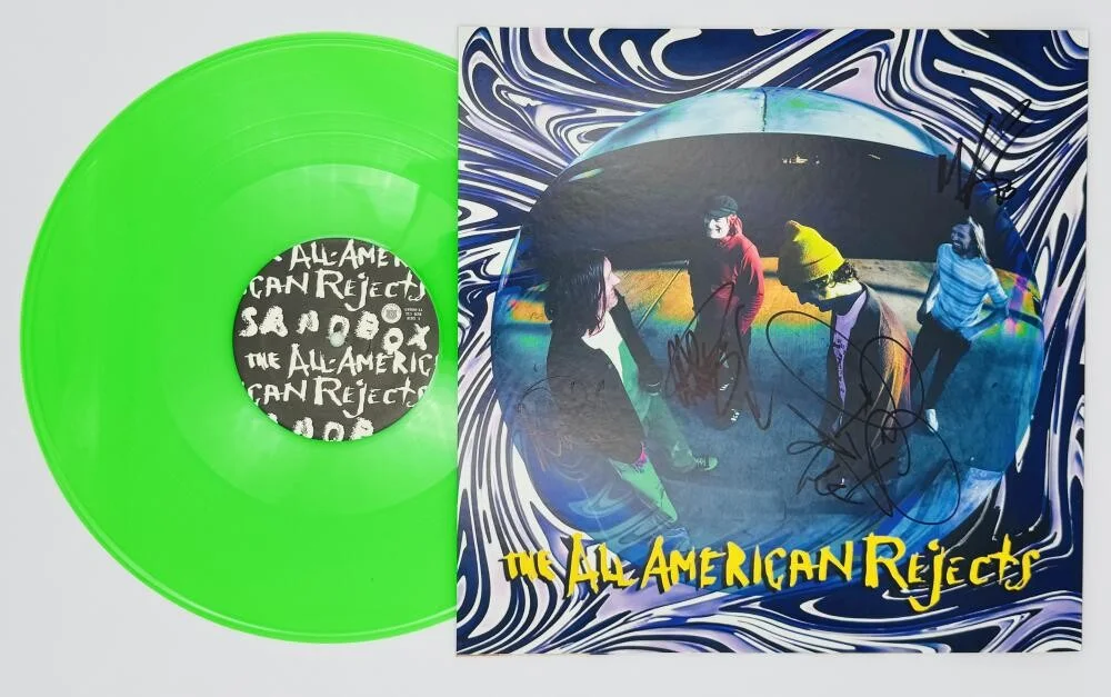 TYSON RITTER, NICK WHEELER, MIKE KENNERTY, CHRIS GAYLOR — ALL AMERICAN REJECTS SIGNED 2025 L/E SANDBOX VINYL RECORD TYSON RITTER BAS K09