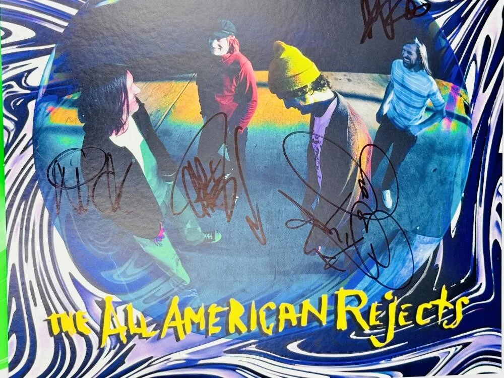 TYSON RITTER, NICK WHEELER, MIKE KENNERTY, CHRIS GAYLOR — ALL AMERICAN REJECTS SIGNED 2025 L/E SANDBOX VINYL RECORD TYSON RITTER BAS K10, изображение 2